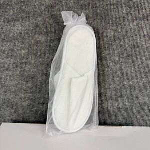 Majestic International White Terry Cloth Spa Slippers Closed Toe Travel House